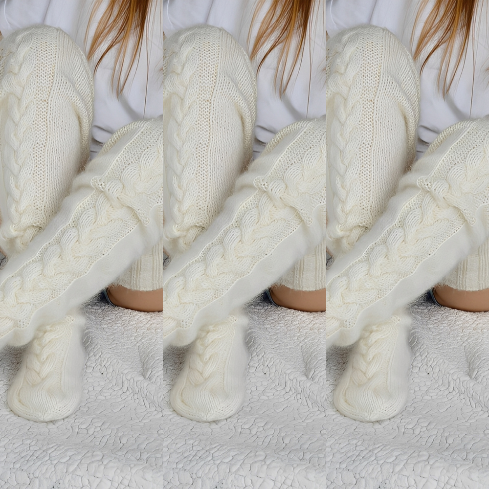 Hailee - Angenehm warme, gestrickte Overknee-Socken für Damen