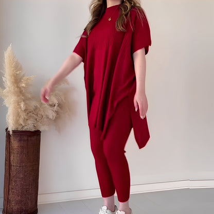 Roxanna - Gemütliches, locker geschnittenes Damen-Strickset aus zwei Teilen