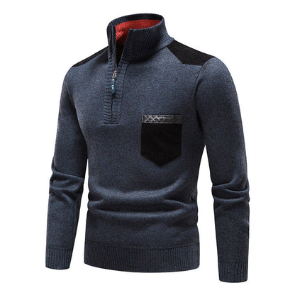 Rayne - Stilvoller Herrenpullover mit Reißverschluss und Tasche