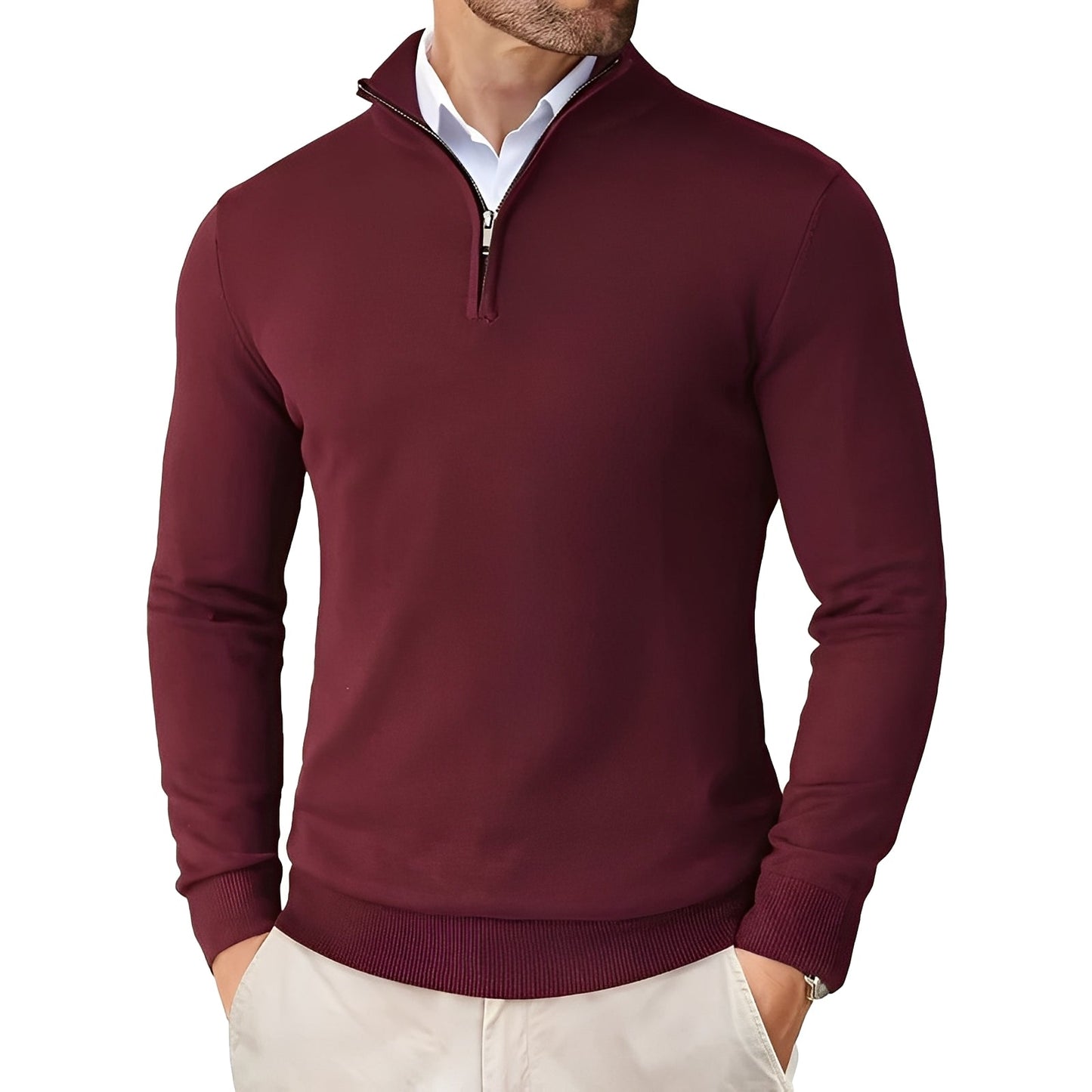 Darell - Eleganter Herren-Strickpulli mit Zipper