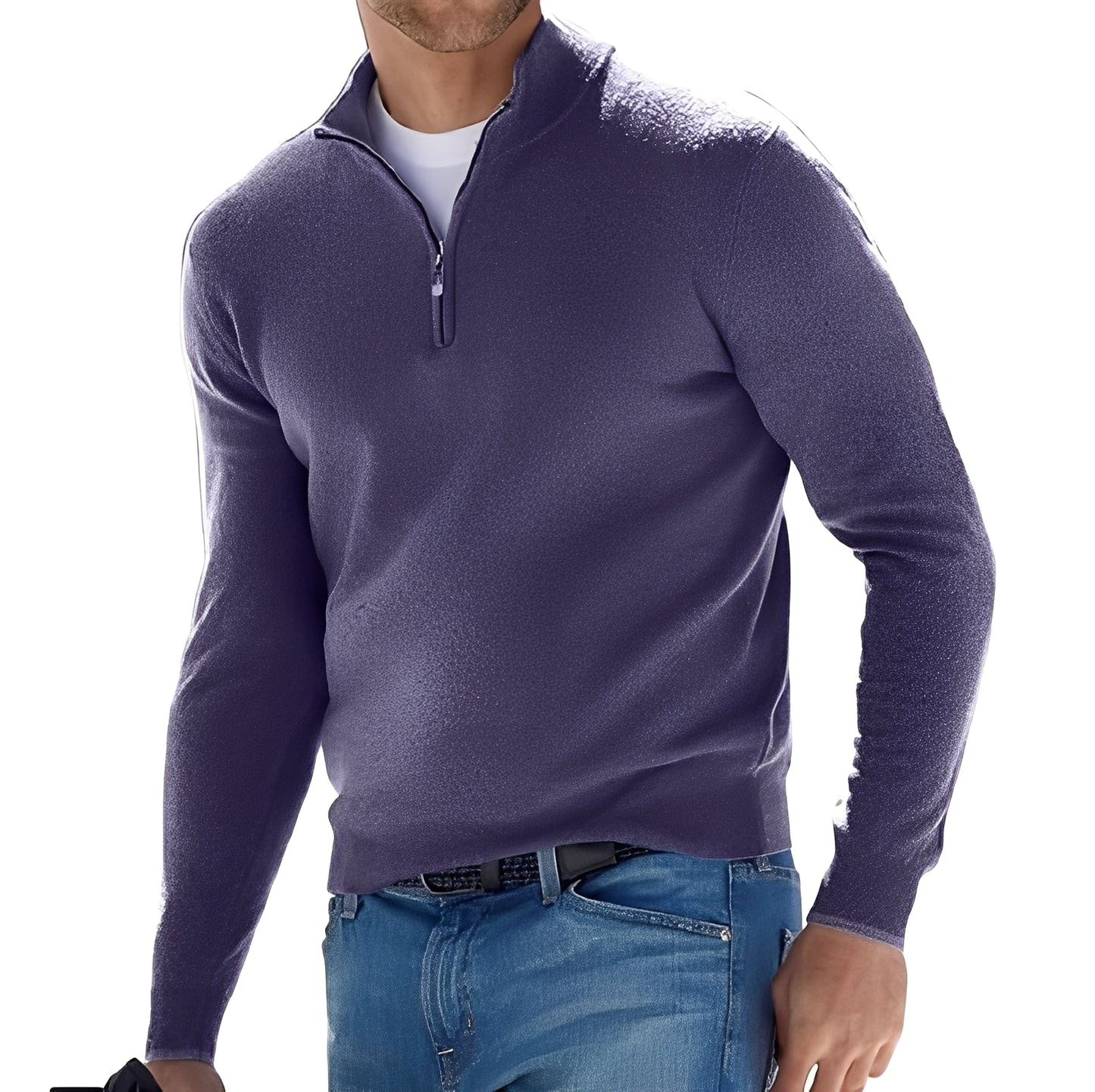 Zayne - Bequemer Herrenpullover mit Zipper
