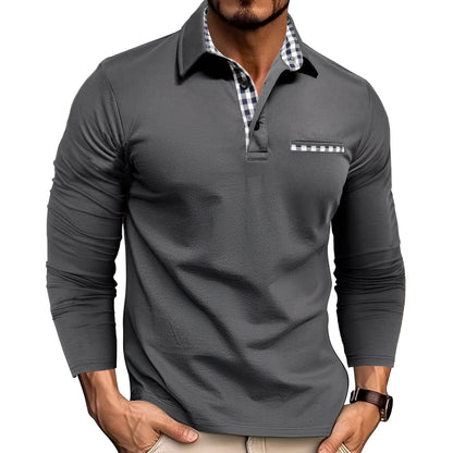 Jerome - Bequemes Herren-Poloshirt mit langen Ärmeln