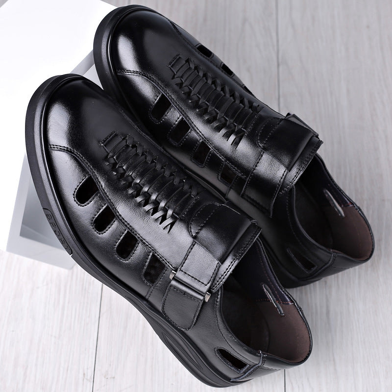 Nelson - Modische Herrenledersandalen mit Lochmuster