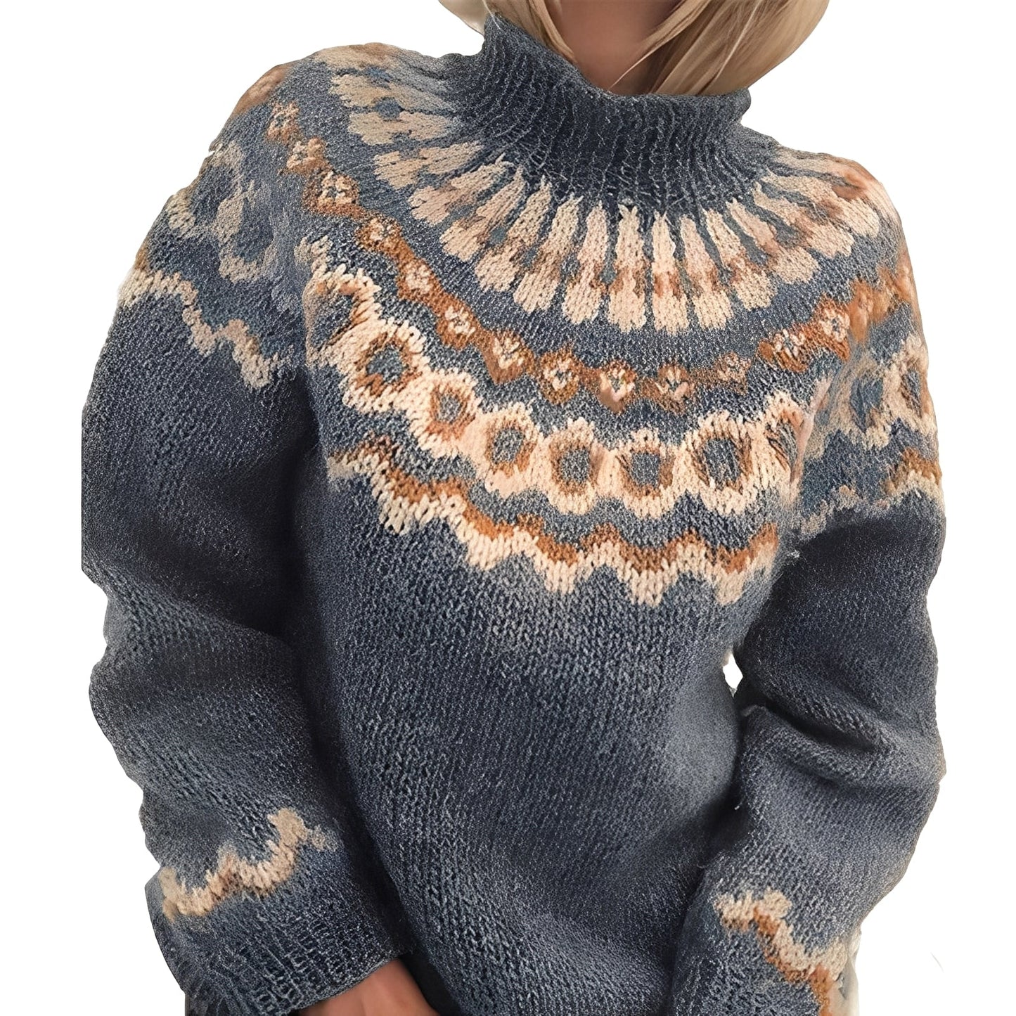 Fiona - Damen-Rollkragenpullover aus Strick