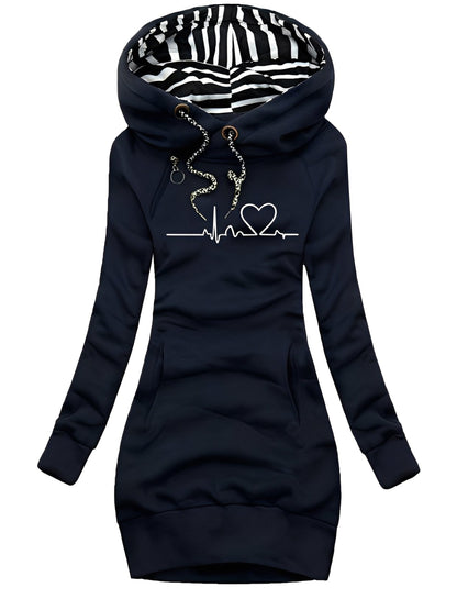 Jaidyn - Stilvolles Kapuzen-Sweaterkleid für Damen
