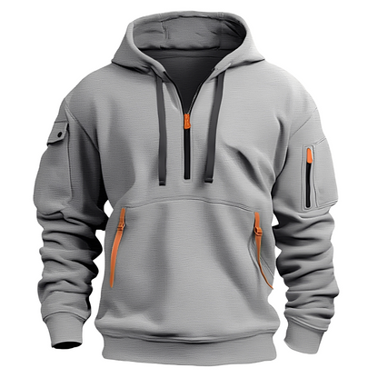 Norton - Eleganter Herren-Hoodie mit halbem Reißverschluss