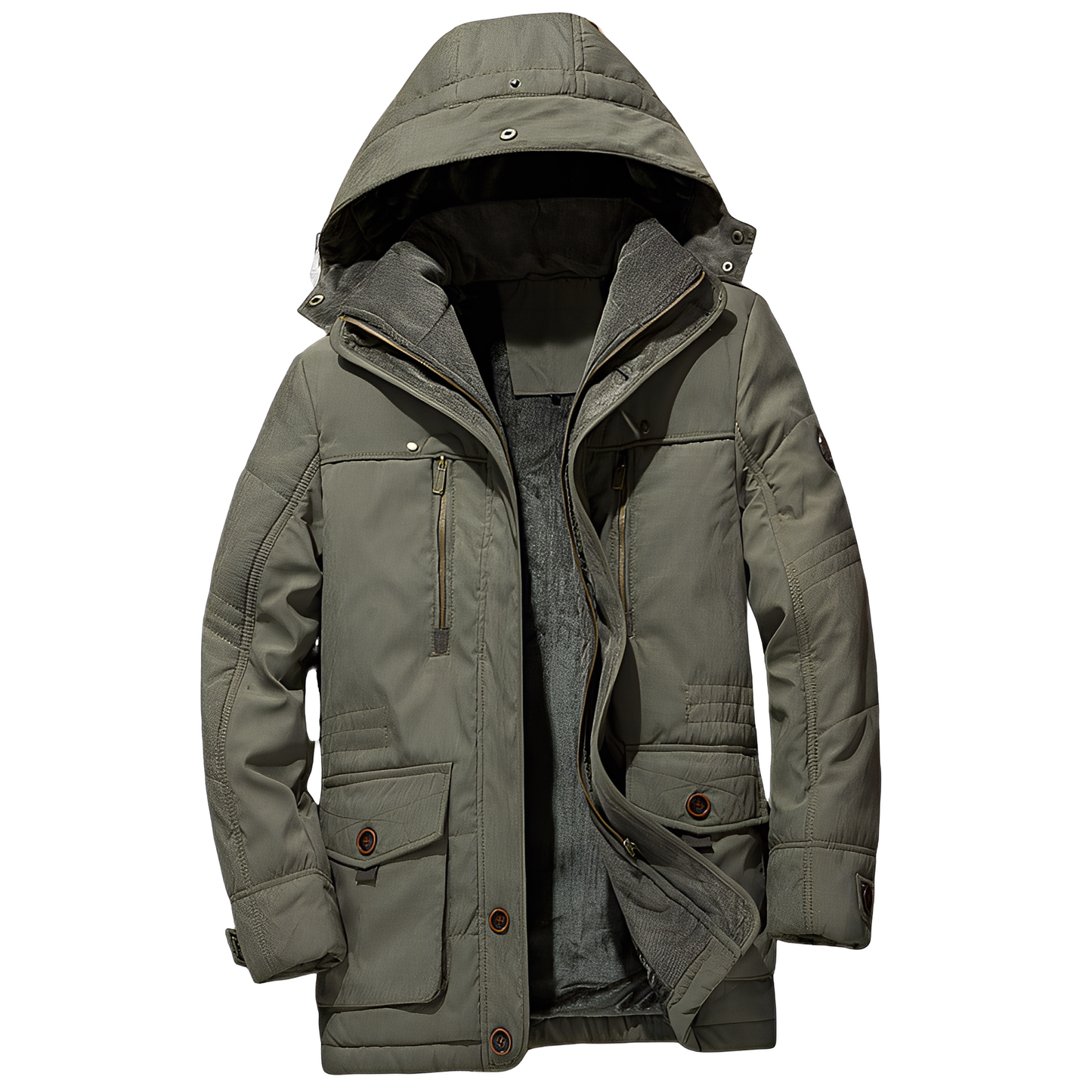 Bruce - Herrenjacke mit Kapuze und gemütlichem Futter