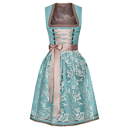 Zella - Frauen Oktoberfest-Kleid mit Schnürung und Design