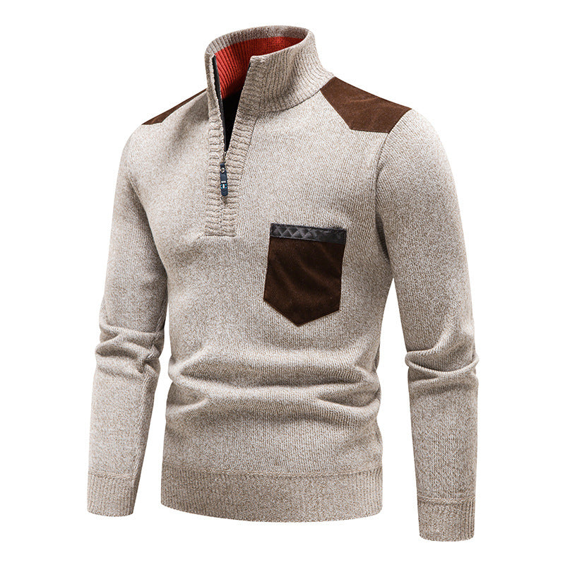 Rayne - Stilvoller Herrenpullover mit Reißverschluss und Tasche