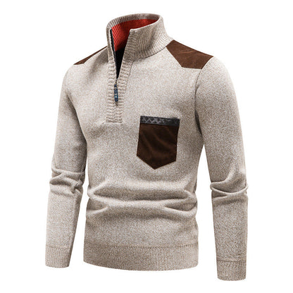 Rayne - Stilvoller Herrenpullover mit Reißverschluss und Tasche