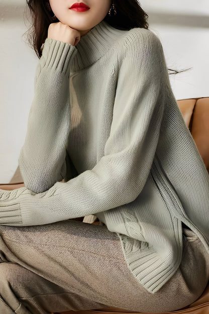 Karolyn - Einfacher, eng sitzender Damenpullover