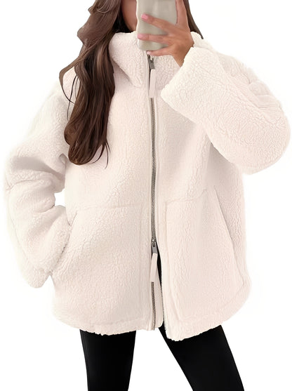 Rowena - Elegante Damenwolljacke mit Reißverschluss