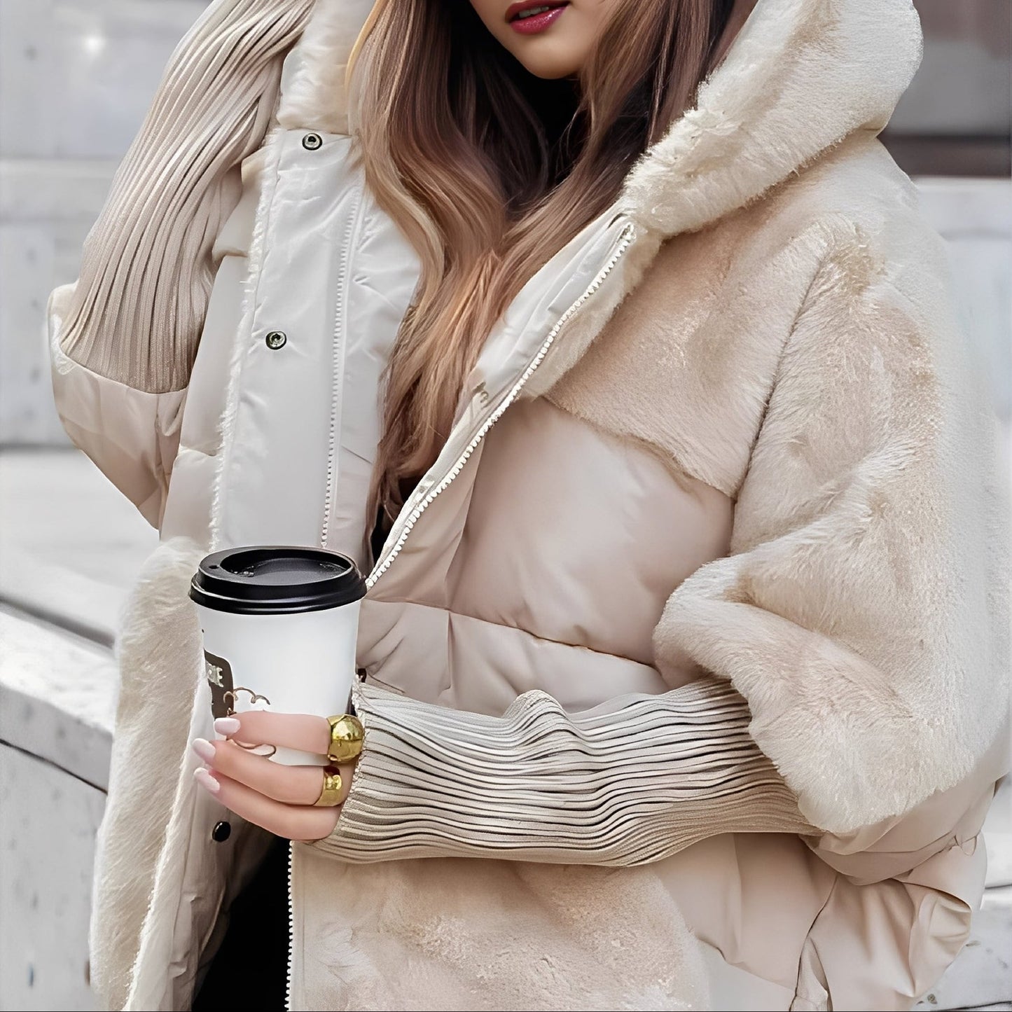 Alayna - Damenjacke mit elegantem Kunstfell