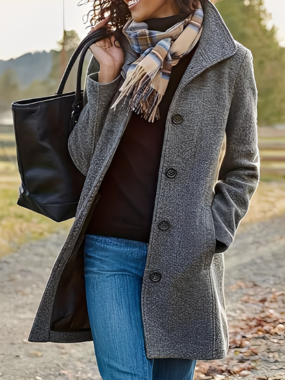 Jaclyn - Stylischer und flexibler Tweedmantel für Damen