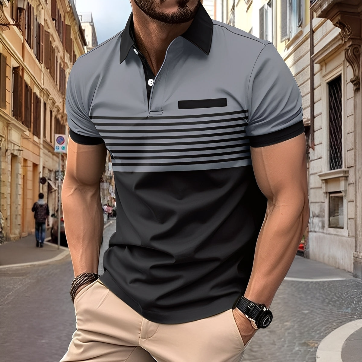 Rayden - Schickes Herren-Poloshirt mit Streifen
