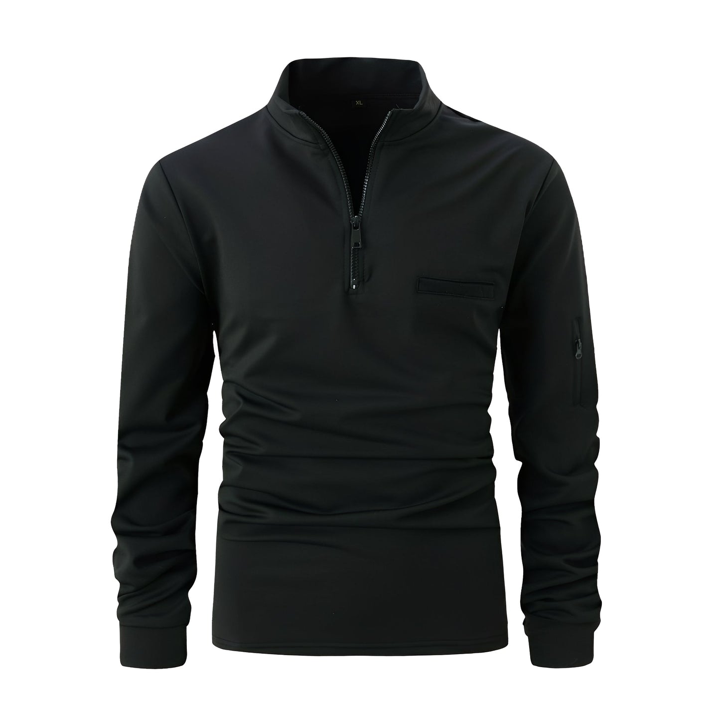 Lucian - Herren-Shirt mit Reißverschluss und Tasche fürs tägliche Tragen