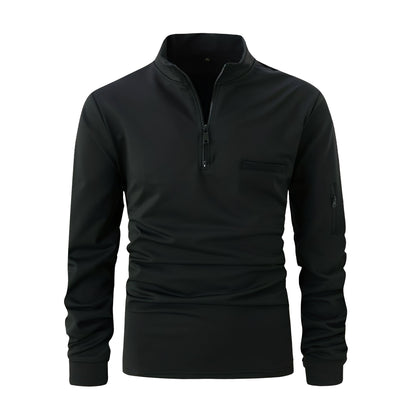 Lucian - Herren-Shirt mit Reißverschluss und Tasche fürs tägliche Tragen