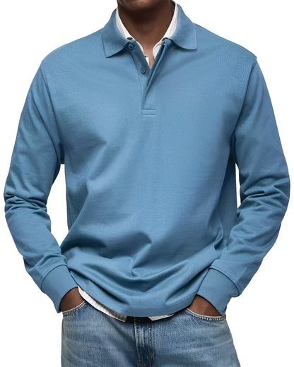 Rowan - Elegantes Langarm-Poloshirt für Männer