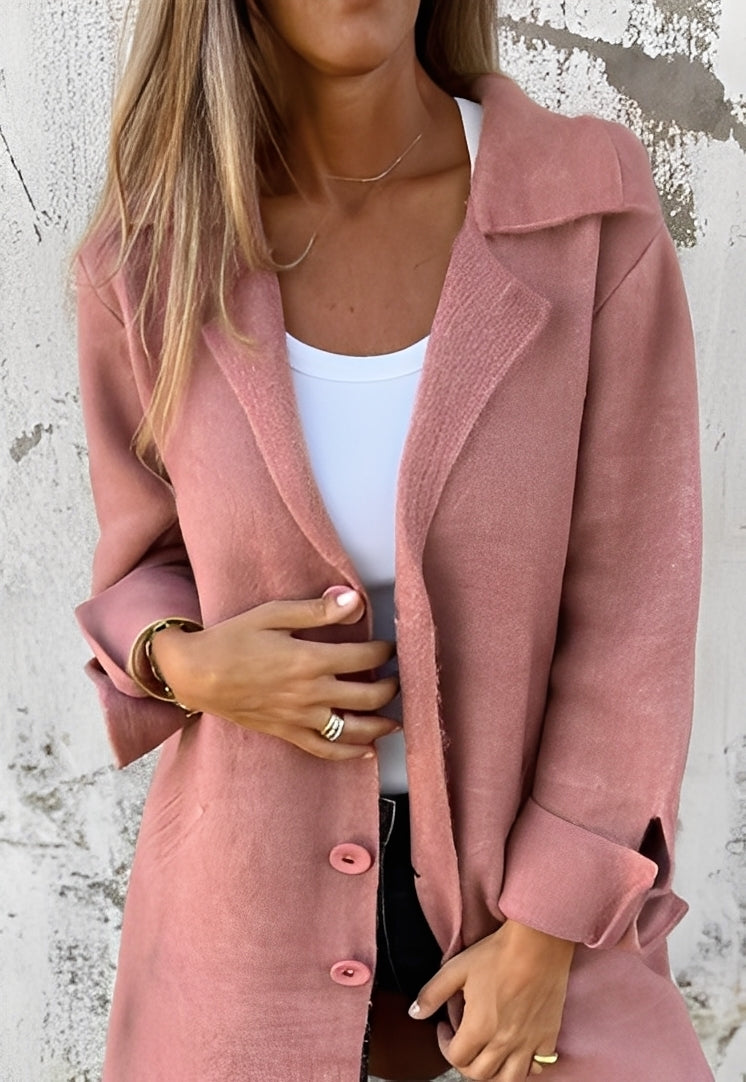 Izabelle - Langer und bequemer Damen-Strickmantel