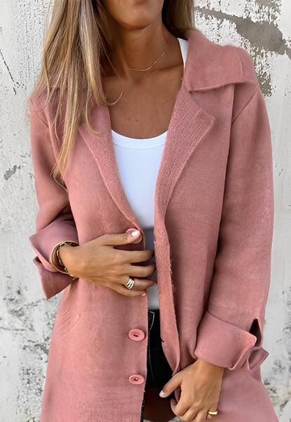 Izabelle - Langer und bequemer Damen-Strickmantel