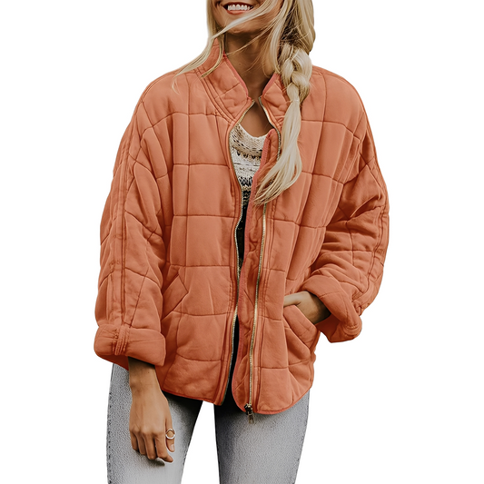 Luana - Frauenjacke mit leicht gestepptem Muster und Taschen