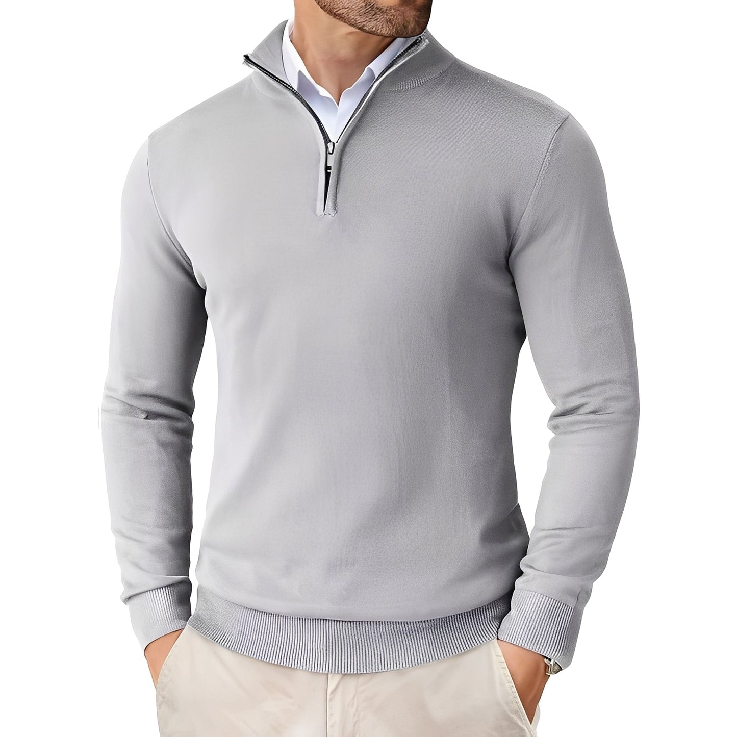 Darell - Eleganter Herren-Strickpulli mit Zipper