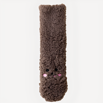 Judith - Stilvolle Winterbodysocken aus Samt für Frauen