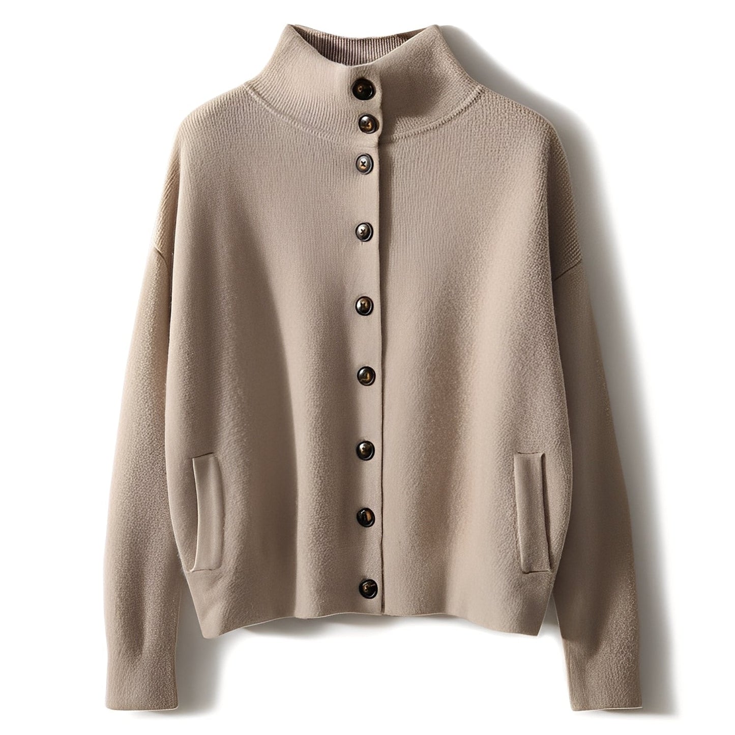 Evelynn - Stilvoller Damenpullover mit hohem Ausschnitt