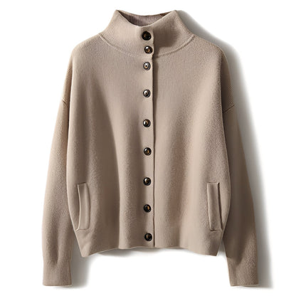 Evelynn - Stilvoller Damenpullover mit hohem Ausschnitt