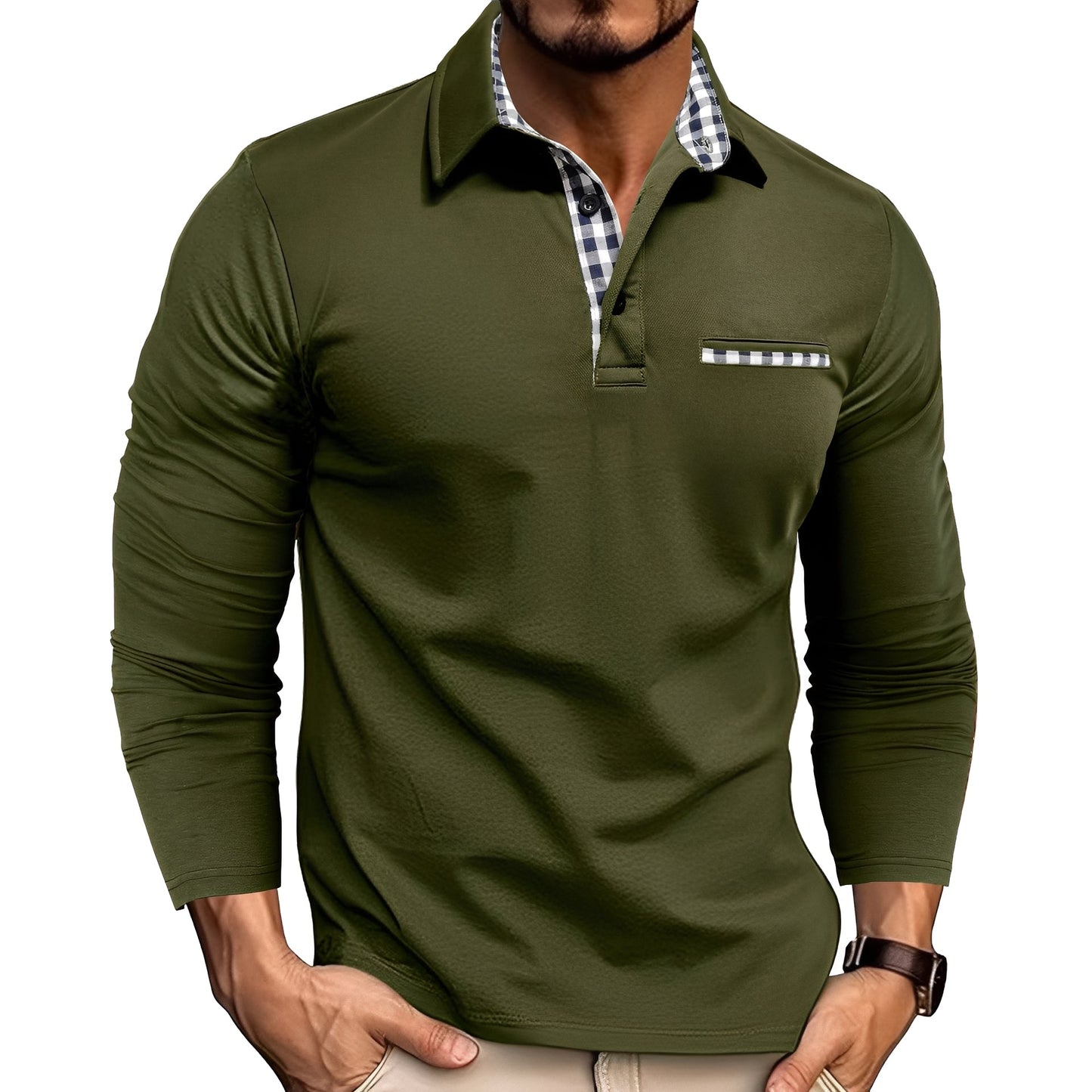 Jerome - Bequemes Herren-Poloshirt mit langen Ärmeln
