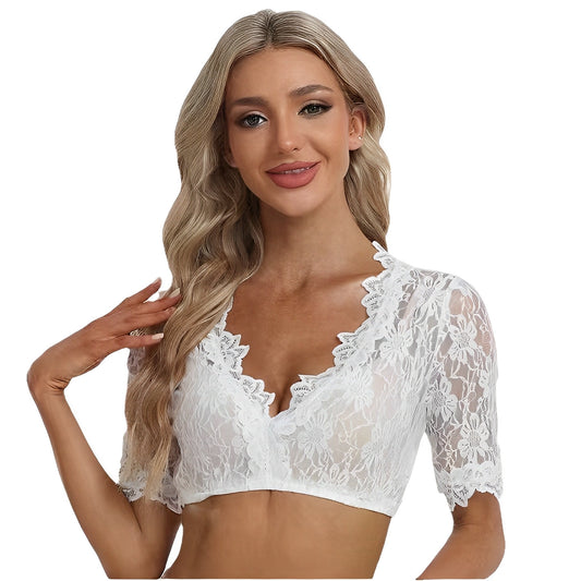 Bonnie - Moderne Netz-Dirndlbluse für Damen zum Oktoberfest