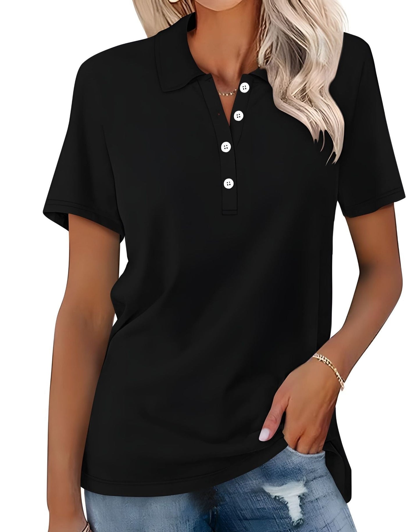 Stella - Bequemes, eng anliegendes Poloshirt für Damen