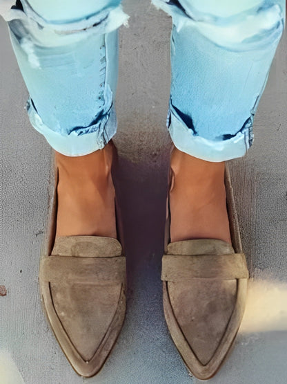 Christal - Elegante spitze Wildleder-Slipper für Frauen
