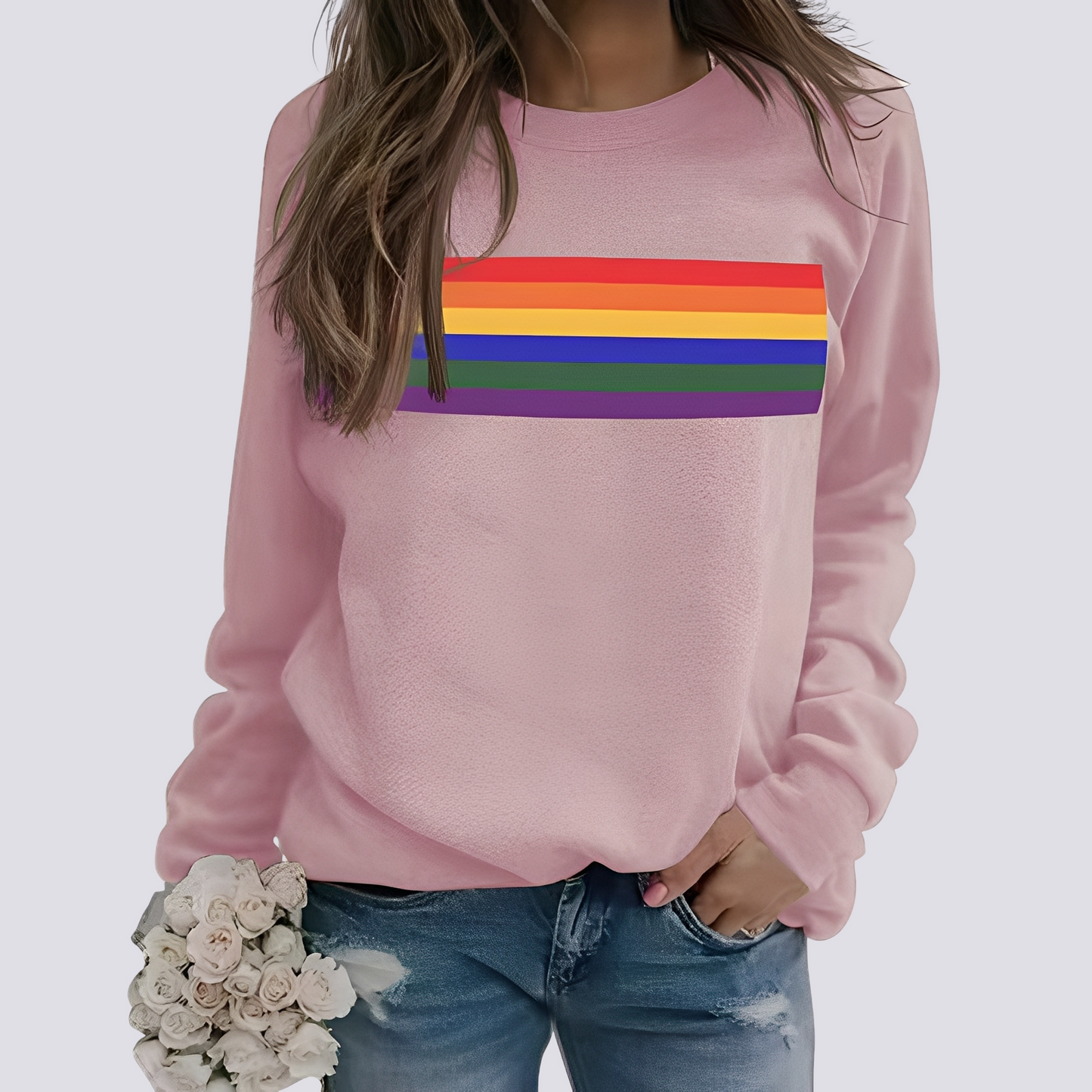 Roseann - Moderner Damenpullover mit farbigem Muster