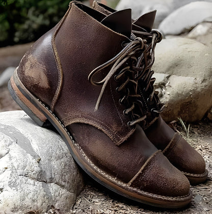 Garrick - Robuste Retro-Lederstiefel für Männer