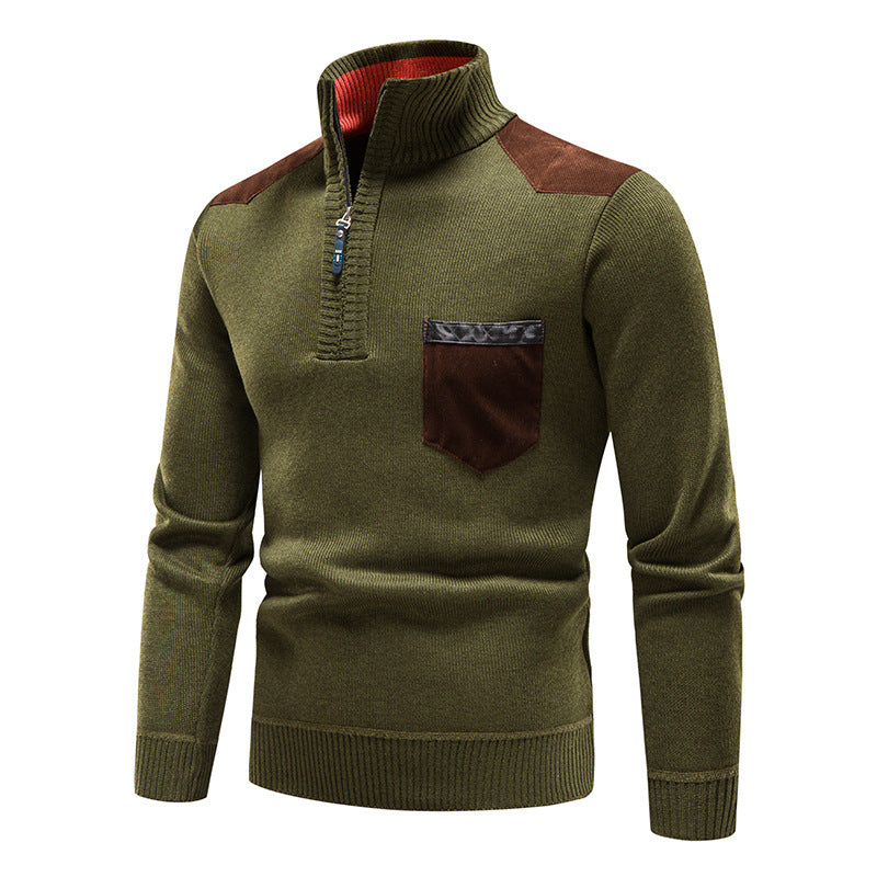 Rayne - Stilvoller Herrenpullover mit Reißverschluss und Tasche