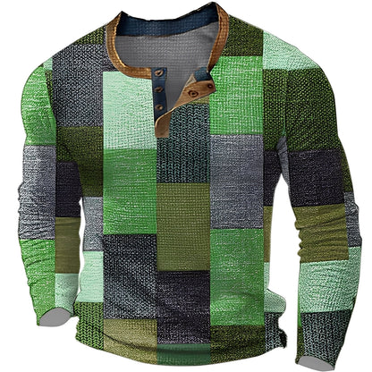 Brennan - Komfortables, bedrucktes Herren-Langarmshirt