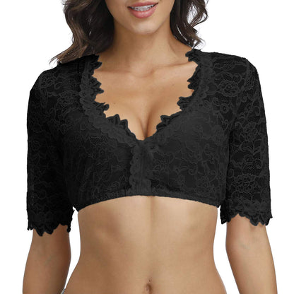 Geraldine - Stilvolle Oktoberfest-Spitzenbluse für Frauen