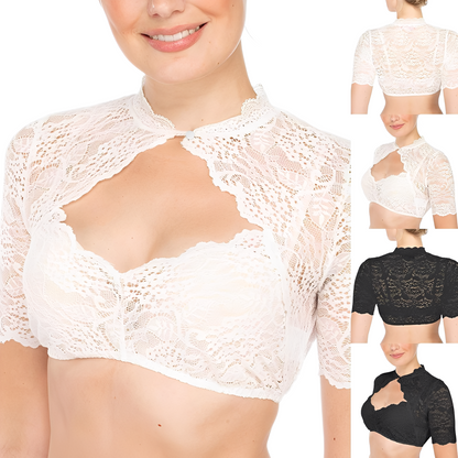 Daniella - Traditionelle Damen-Oktoberfest-Bluse mit Spitze