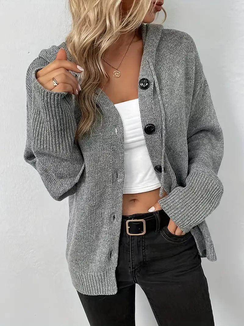Carla - Eleganter, warmer Damen-Hoodie-Cardigan