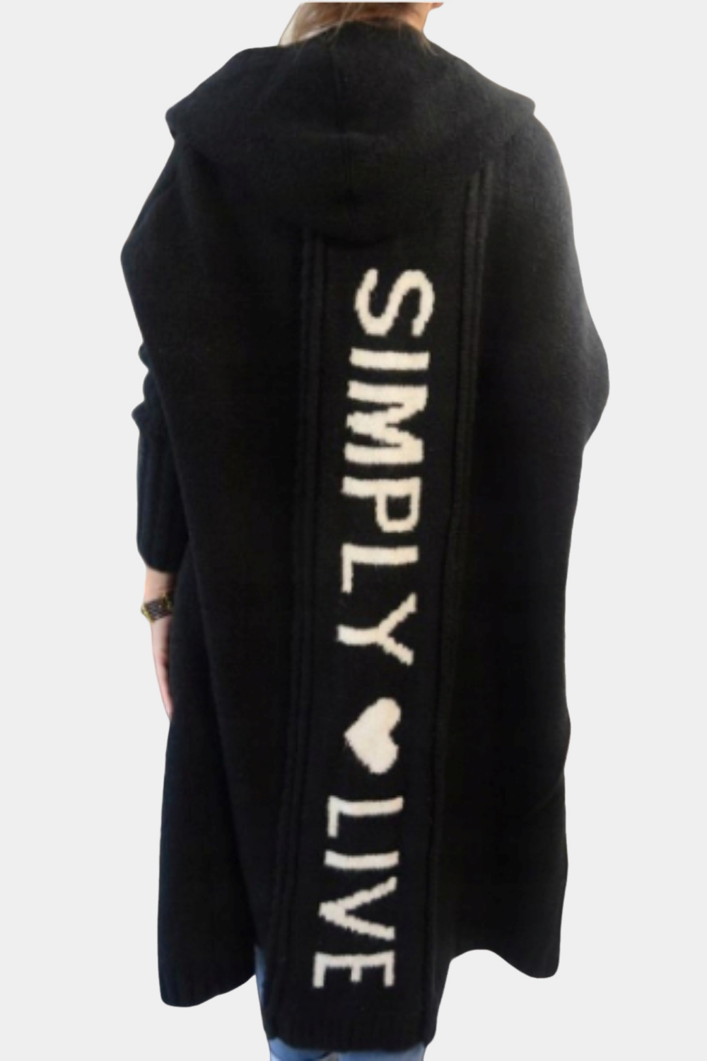 Melyssa - Lange, locker geöffnete Damenstrickjacke
