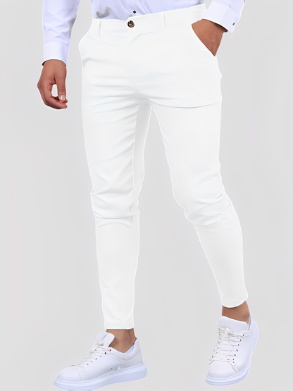 Shelton - Bequeme, elastische Herrenhose im engen Stil