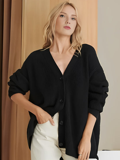 Kelcey - Bequeme Damen-Kaschmir-Strickjacke