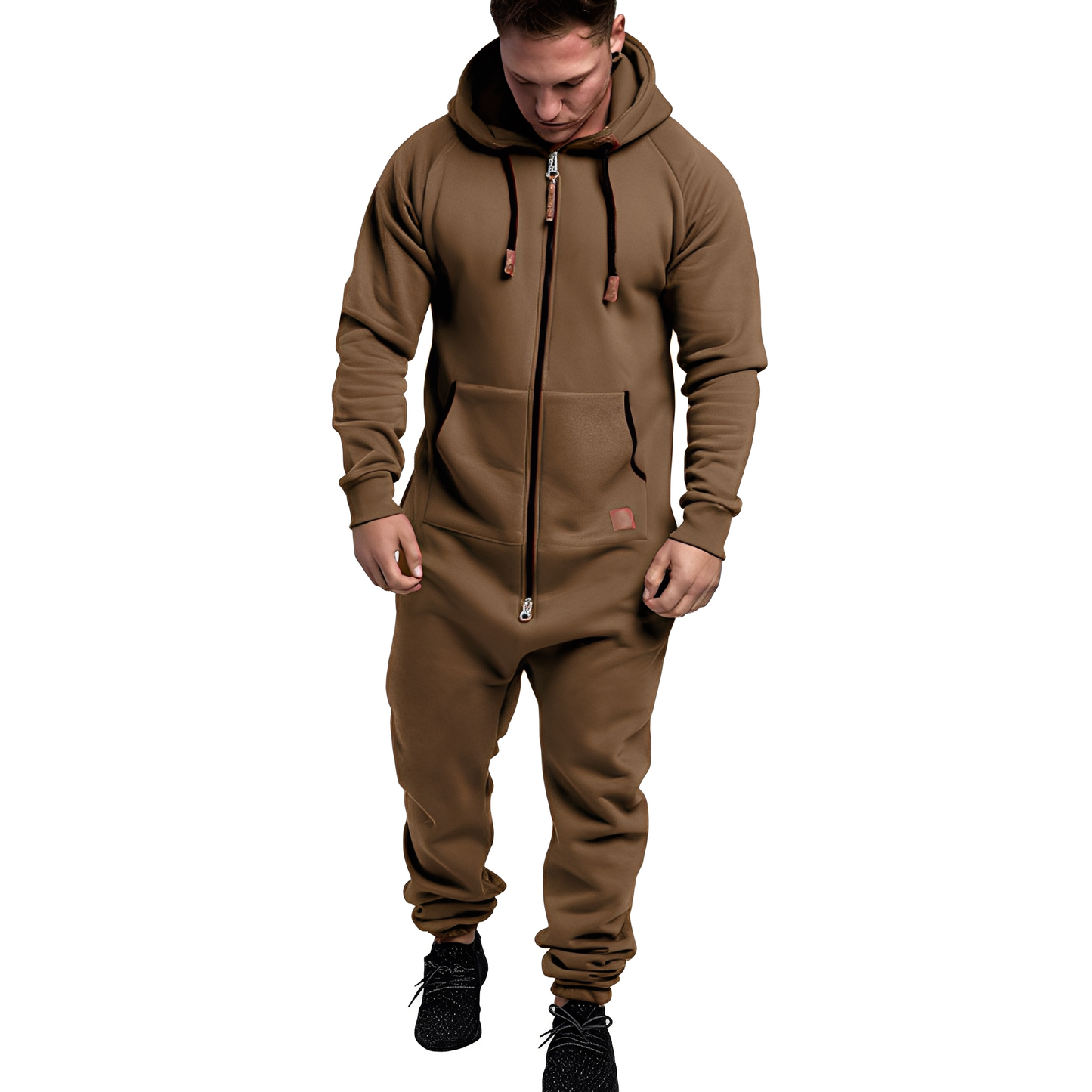 Benson - Gemütlicher Herren-Fleece-Overall mit Kapuze