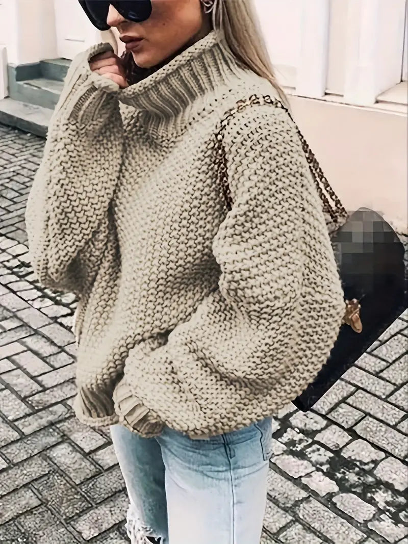 Vale – Einfarbiger Rollkragenpullover