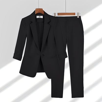Elouise - Weit geschnittenes, schickes Damen Blazer- und Hosen-Set