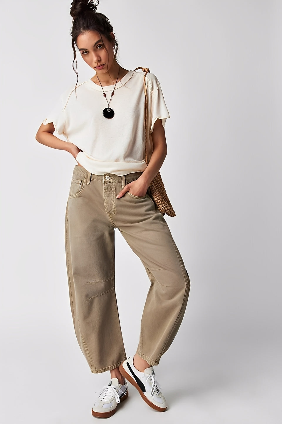 Adrienne - Klassische, locker geschnittene Barrel-Jeans für Damen