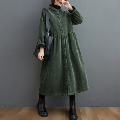 Amelia - Warmer Cord-Wintermantel mit weiter Passform für Damen