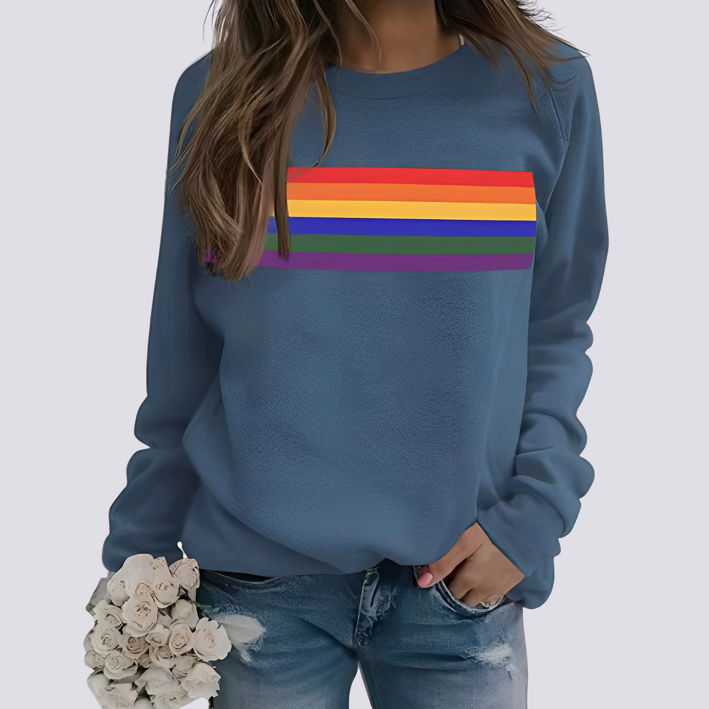 Roseann - Moderner Damenpullover mit farbigem Muster