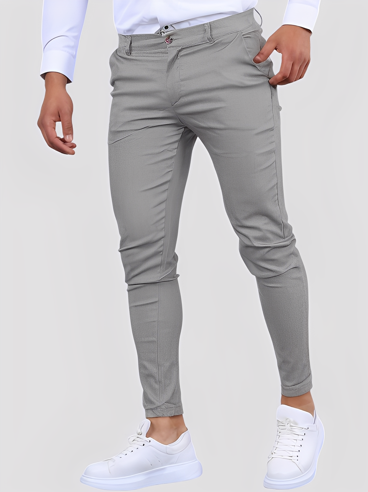 Shelton - Bequeme, elastische Herrenhose im engen Stil
